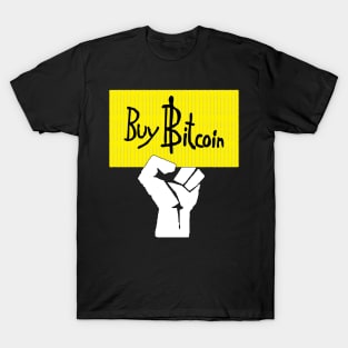 Buy Bitcoin Sign Power Salute T-Shirt